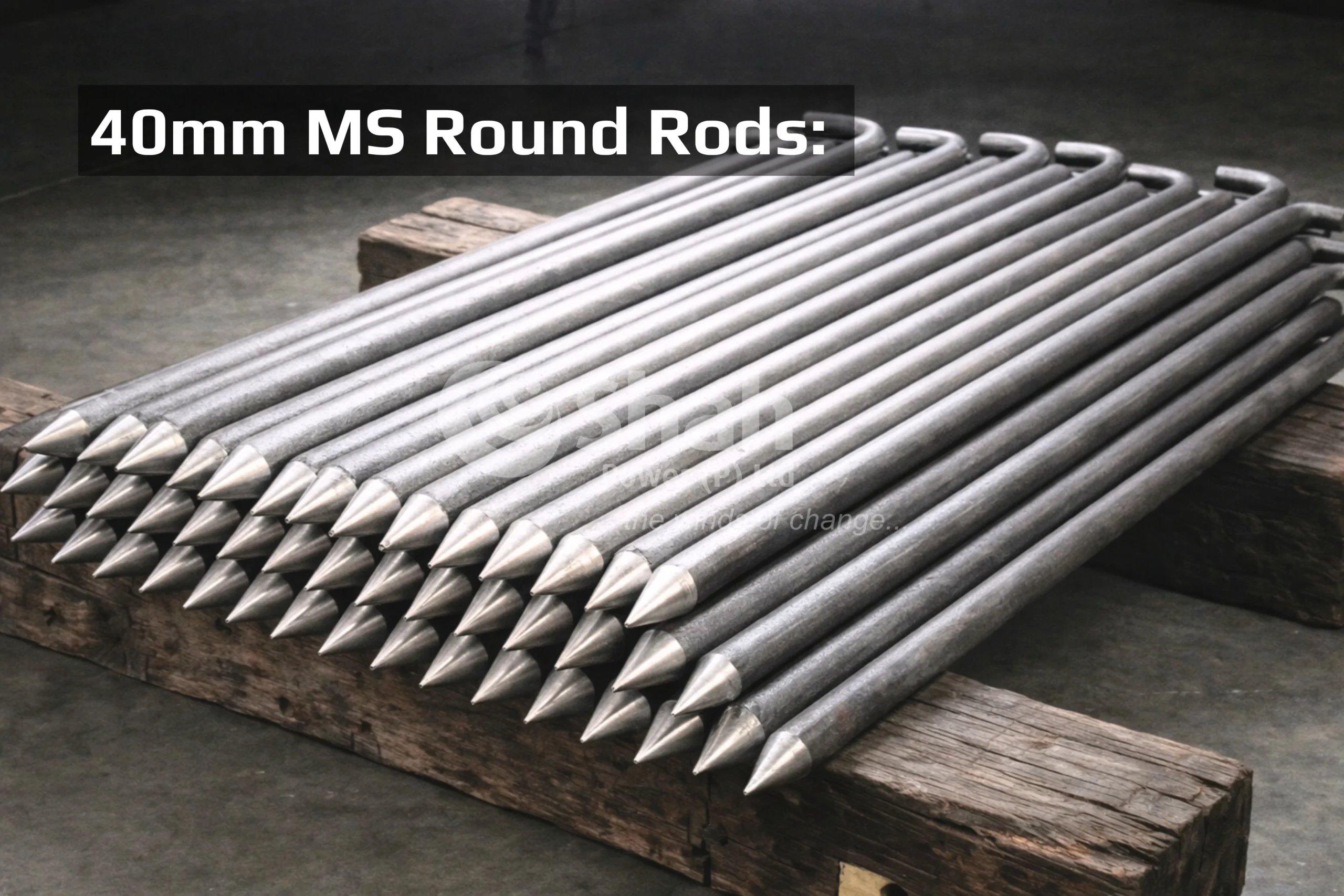 40mm MS Round Rods for Earthing Materials